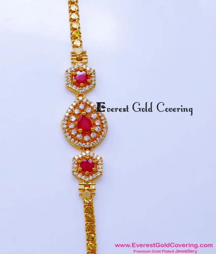 MCHN621 - Latest Imitation Diamond Mugappu Thali Chain Design